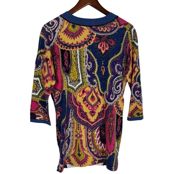 J. McLaughlin Purple Blue Knit Top Women's Medium - Picture 3 of 5